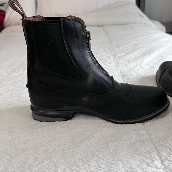 Ariat Leather Boots Black Zip up combat women’s 8 - Picture 7 of 11